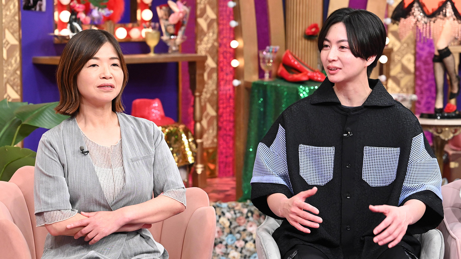 大久保佳代子と滝沢ななえの写真
