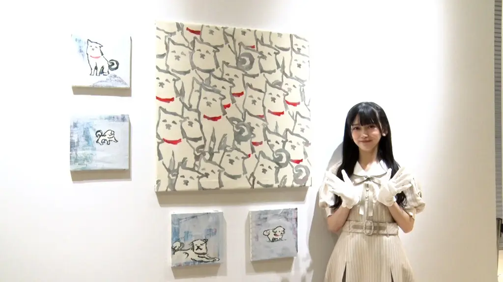 e*1様 池田瑛紗　池田テレサ　SR賞　キャンバスボード　直筆サイン　アイドル 乃木坂46・池田瑛紗が渋谷で忠犬ハチ公の“犬としての命”を表現 作品