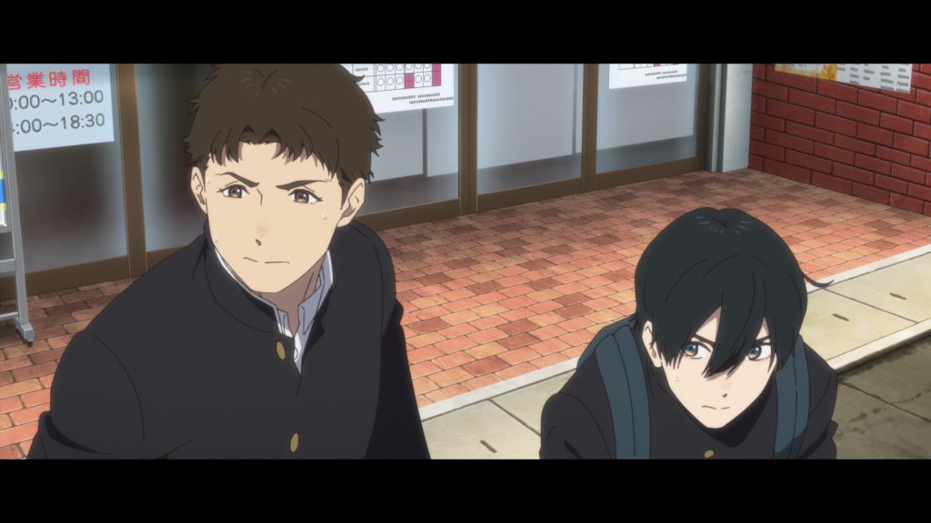 『小市民シリーズ』第4話 小佐内を助けに急いで自動車学校へ向かう小鳩と堂島