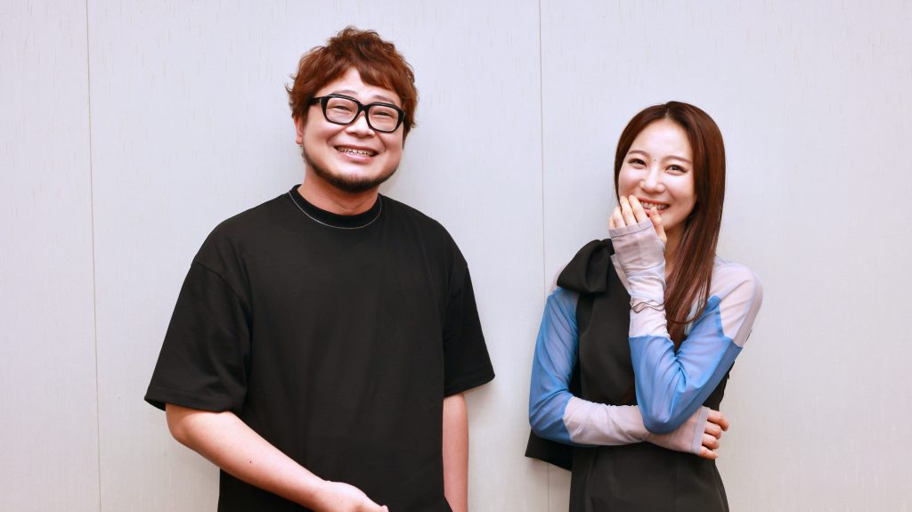 興津和幸(明役)と安済知佳(ヒナコ役)