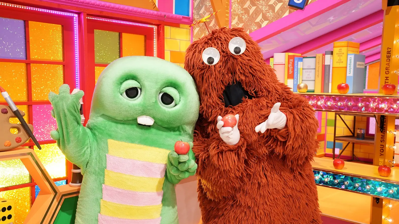 ガチャピンとムックが小5クイズに挑戦！「フジテレビは埋め立て地の上