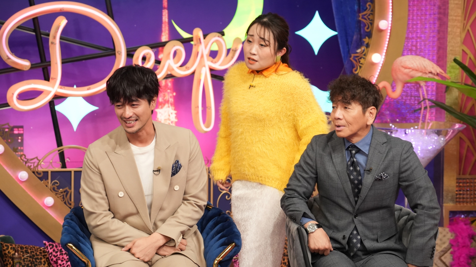 竹財輝之助・上田晋也・キンタロー。の写真