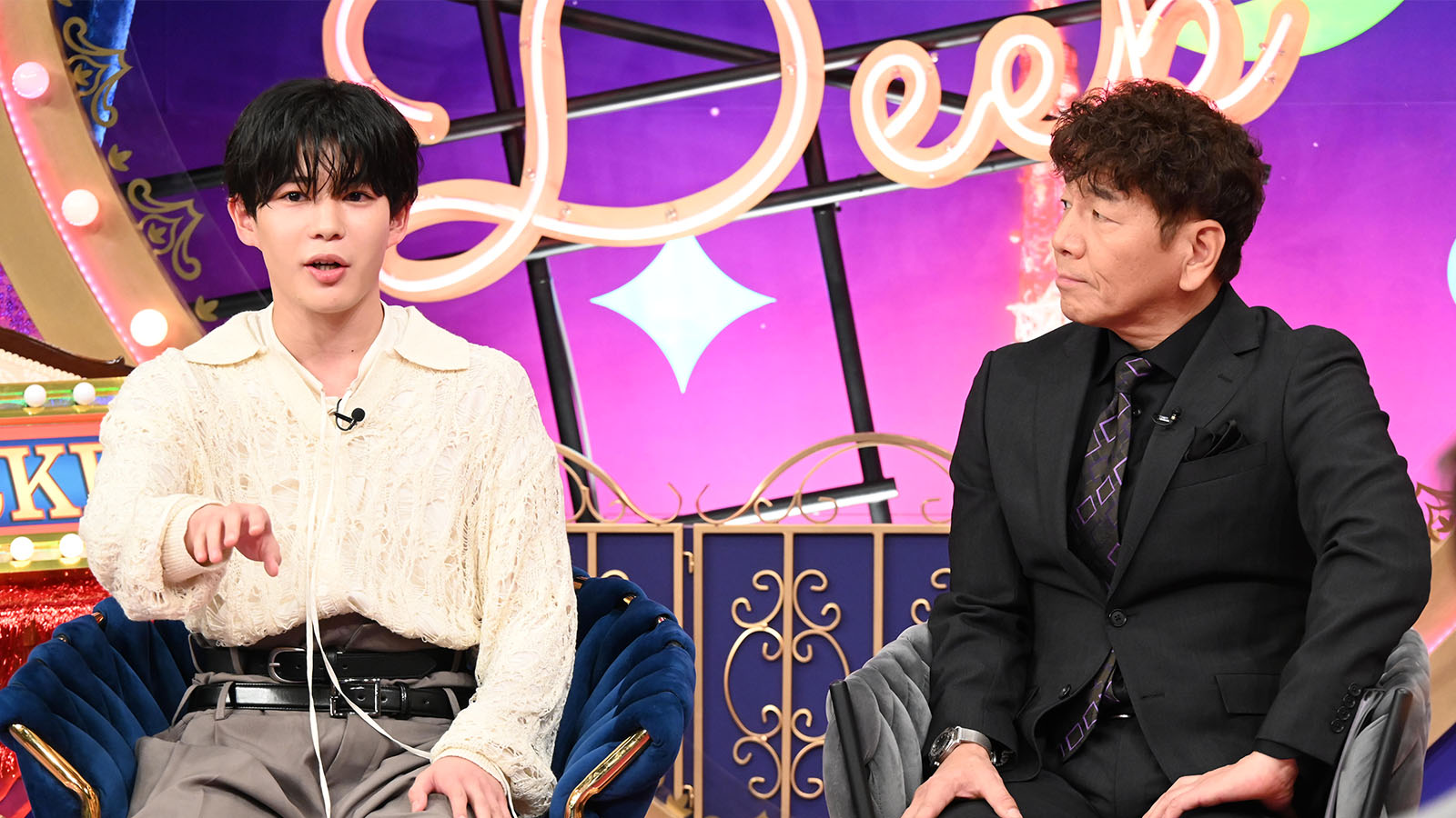 長尾謙杜と上田晋也の写真
