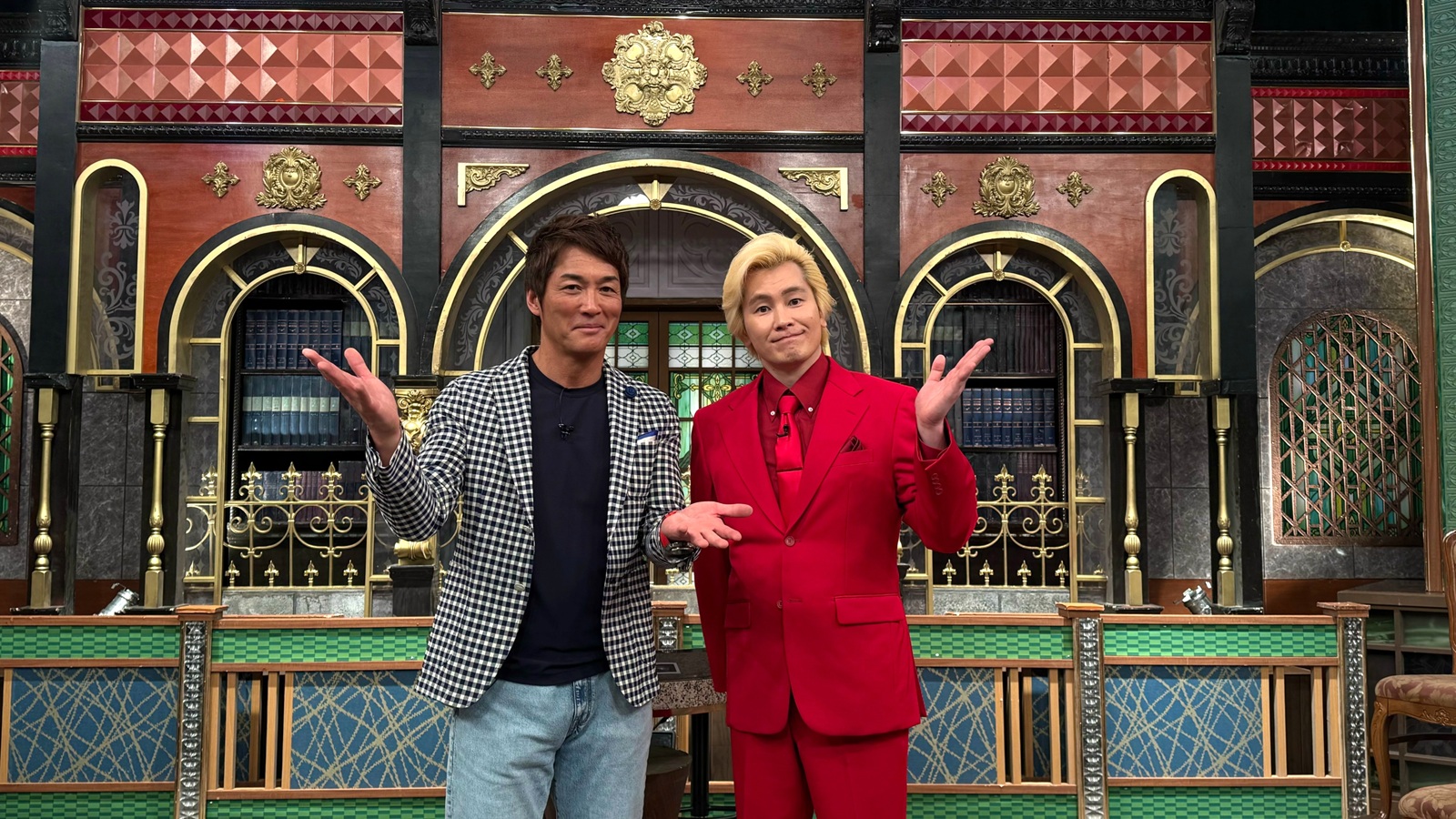 長嶋一茂とメイプル超合金・カズレーザーの写真