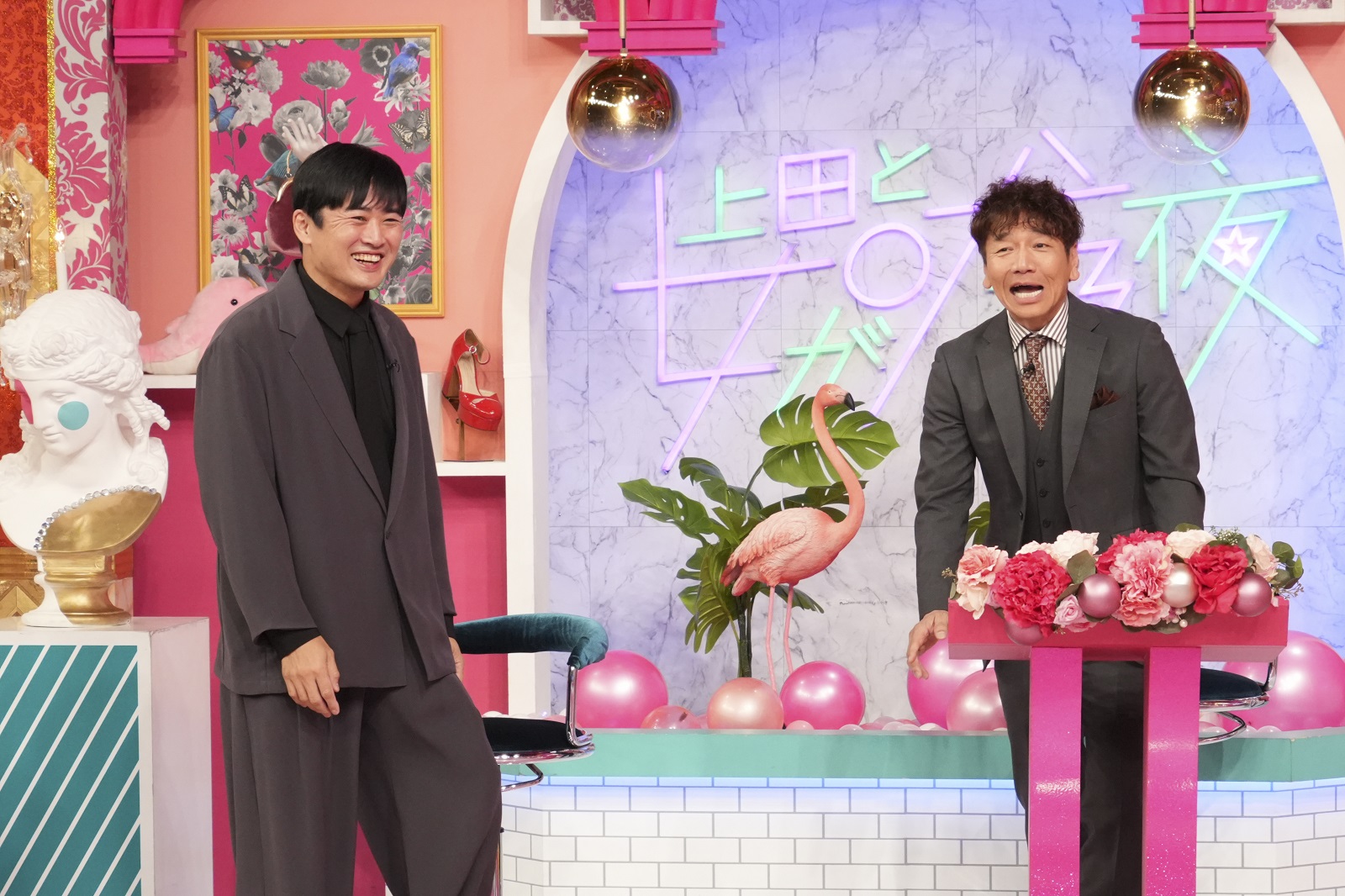 劇団ひとりと上田晋也の写真