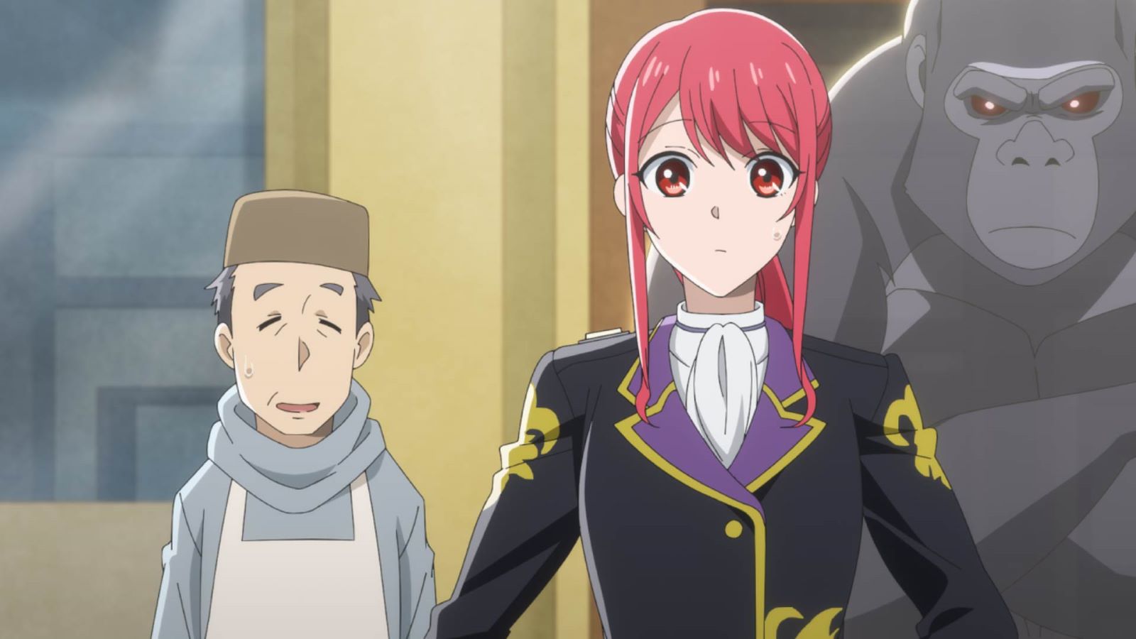 アニメ『ゴリラの神から加護された令嬢は王立騎士団で可愛がられる』先行カット