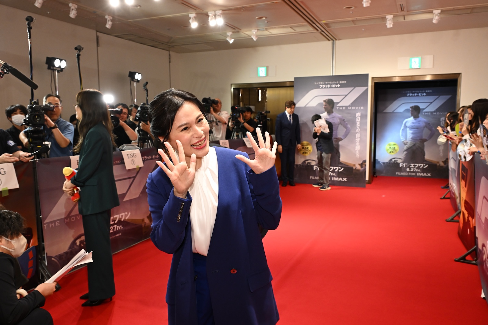映画『F1®/エフワン』のジャパンプレミアに出演した佐古真弓