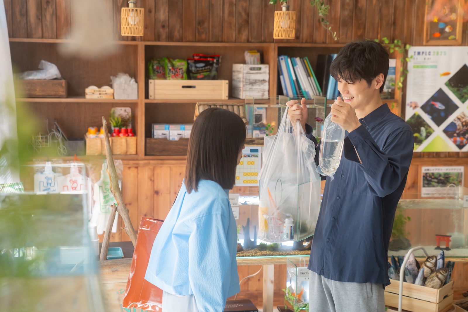 『海老だって鯛を釣りたい』に出演する田辺桃子と中川大輔