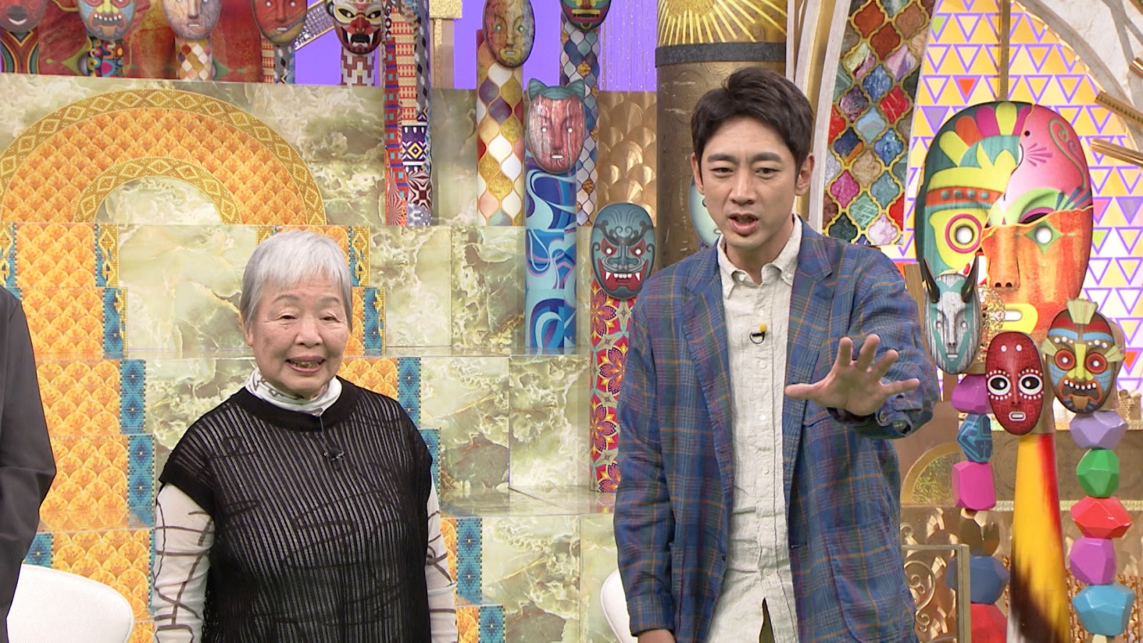 神・訓練士の幸松えみ子さんと小泉孝太郎の写真