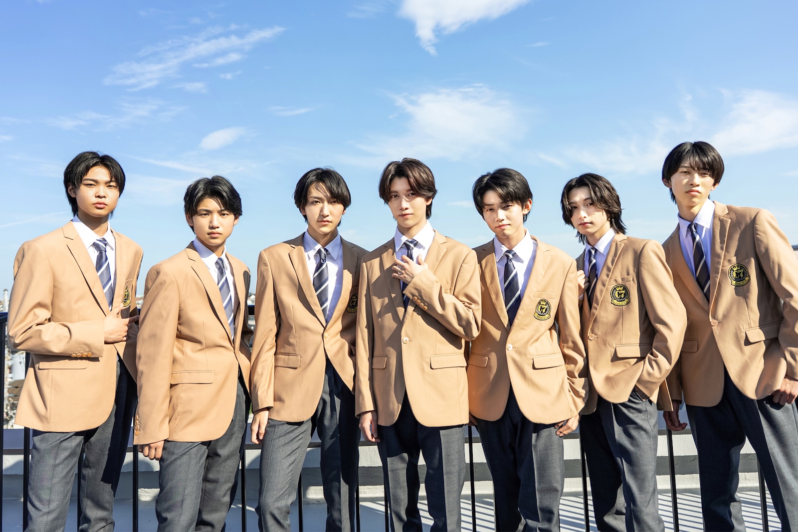 ショートドラマシリーズ『ハル学園』に出演するCLASS SEVEN