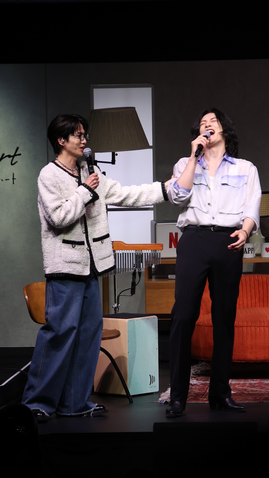 Netflixシリーズ『グラスハート』の世界最速試写会イベントにサプライズ登場した町田啓太、志尊淳