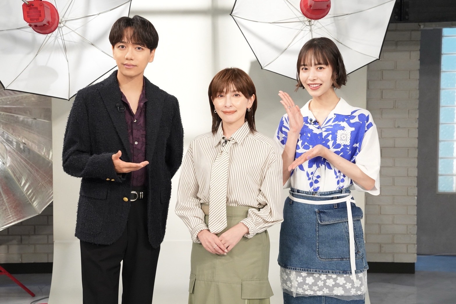 山崎育三郎・奥菜恵・井桁弘恵の写真