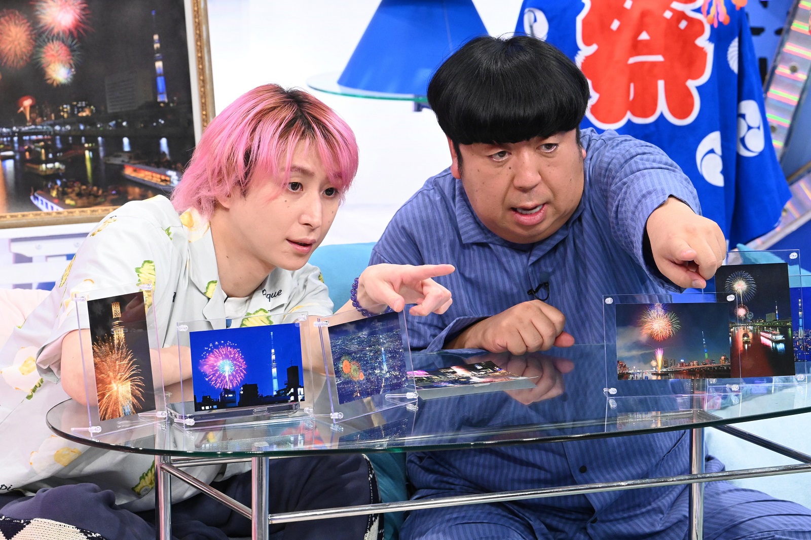 Snow Man・佐久間大介とバナナマン・日村勇紀の写真