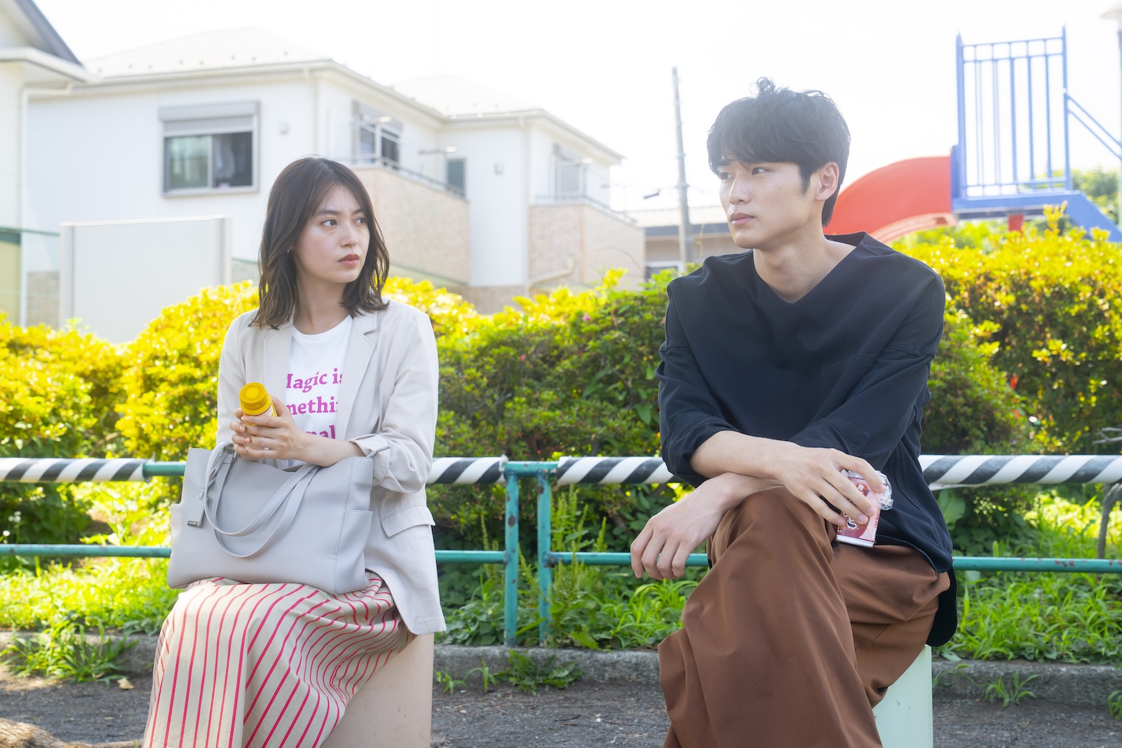 ドラマ『海老だって鯛が釣りたい』に出演する田辺桃子と中川大輔