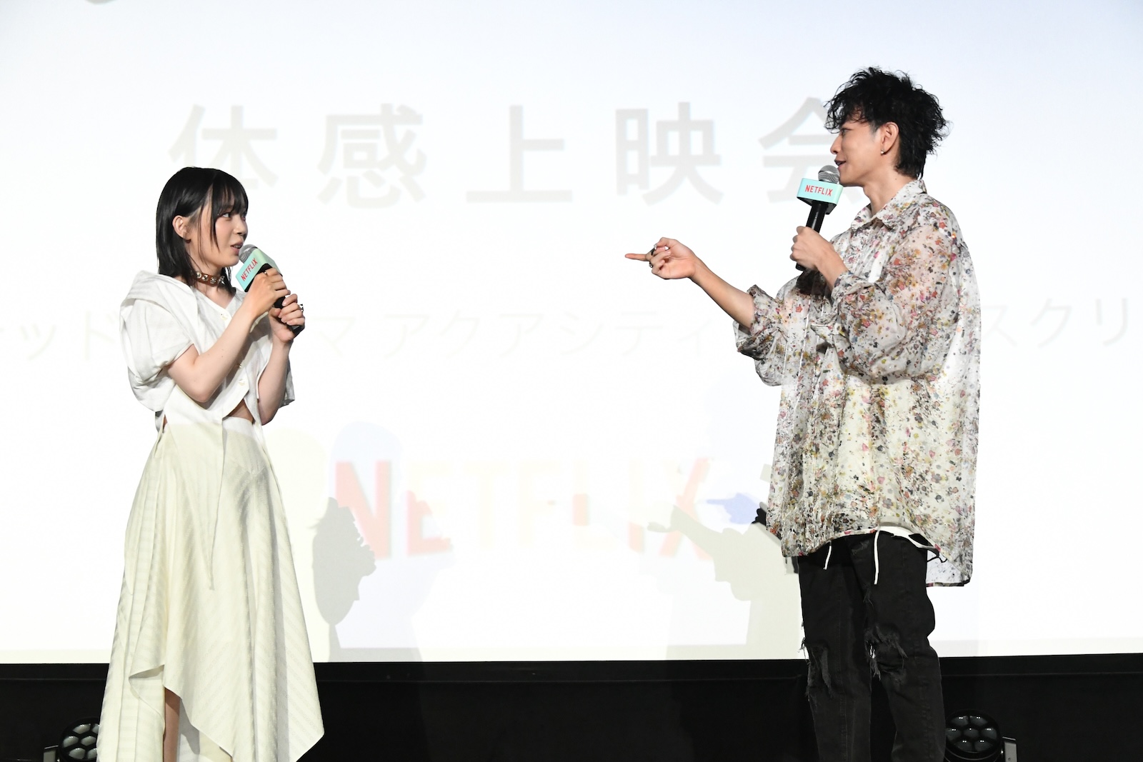 Netflixシリーズ『グラスハート』体感上映イベントに登壇した佐藤健、宮﨑優