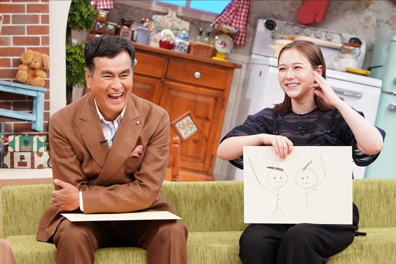 石原良純と村重杏奈の写真