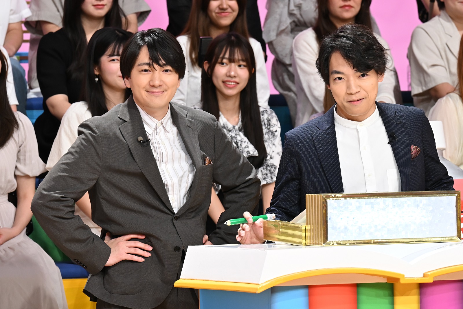伊沢拓司、田村正資の写真