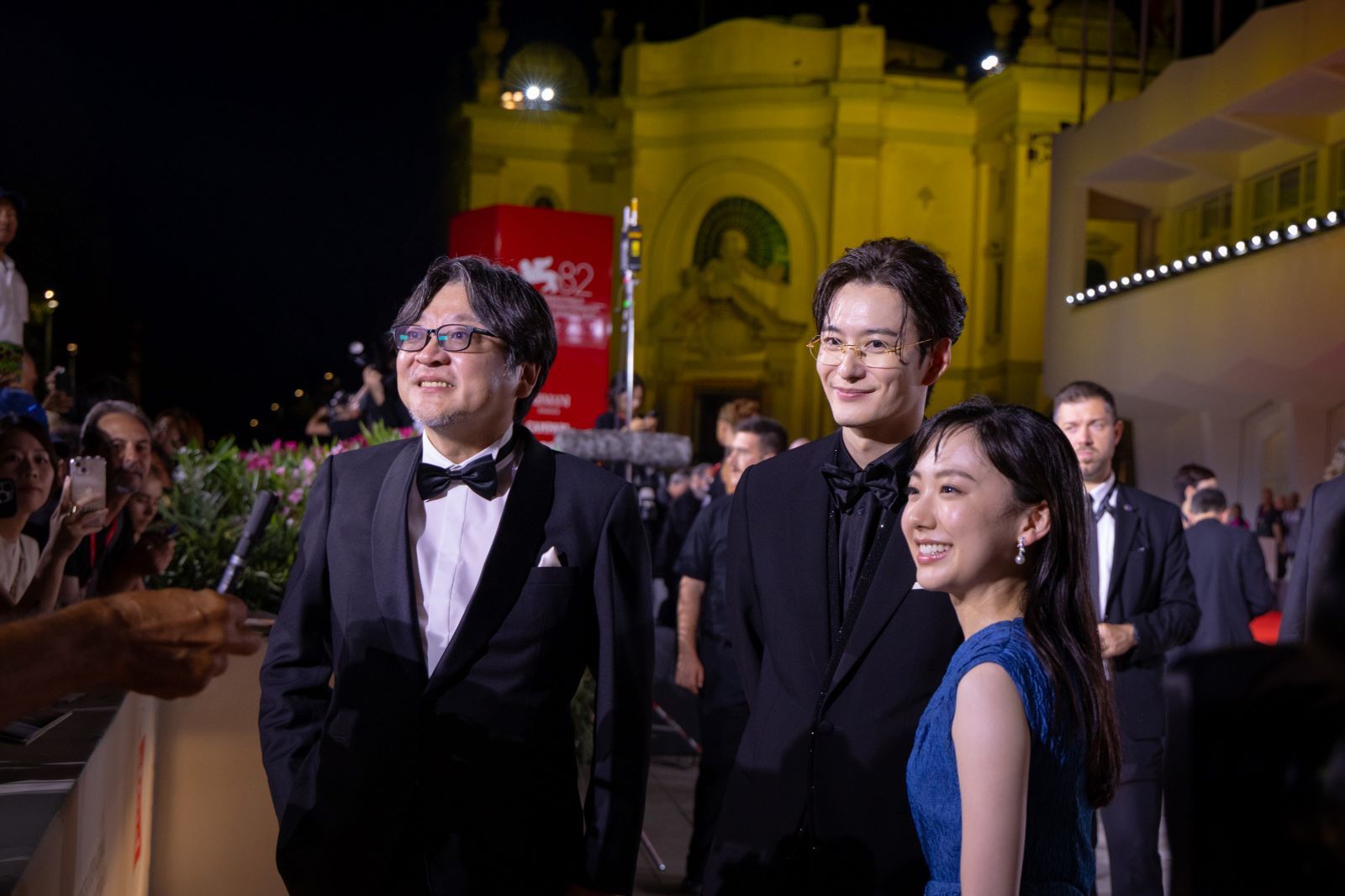 細田守・岡田将生・芦田愛菜の写真