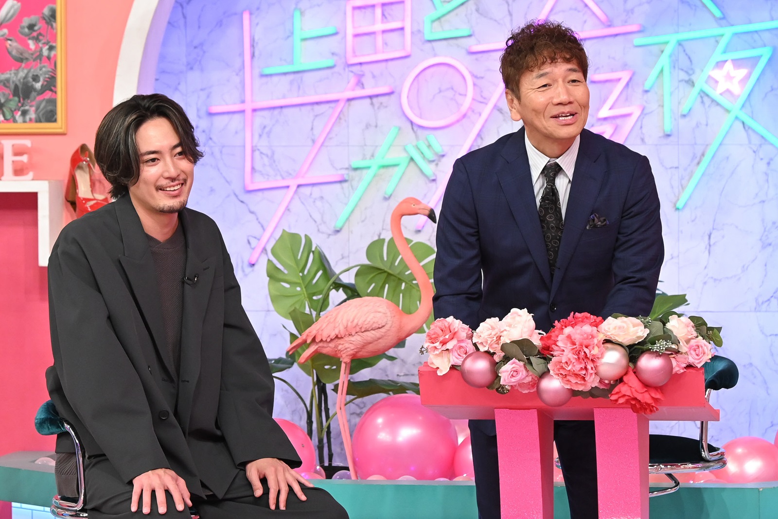 間宮祥太朗とMC上田晋也の写真