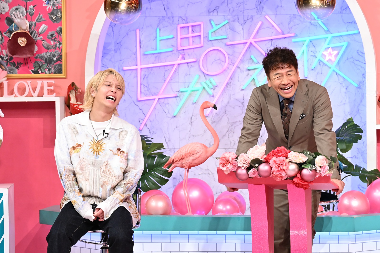 手越祐也とMC・上田晋也の写真