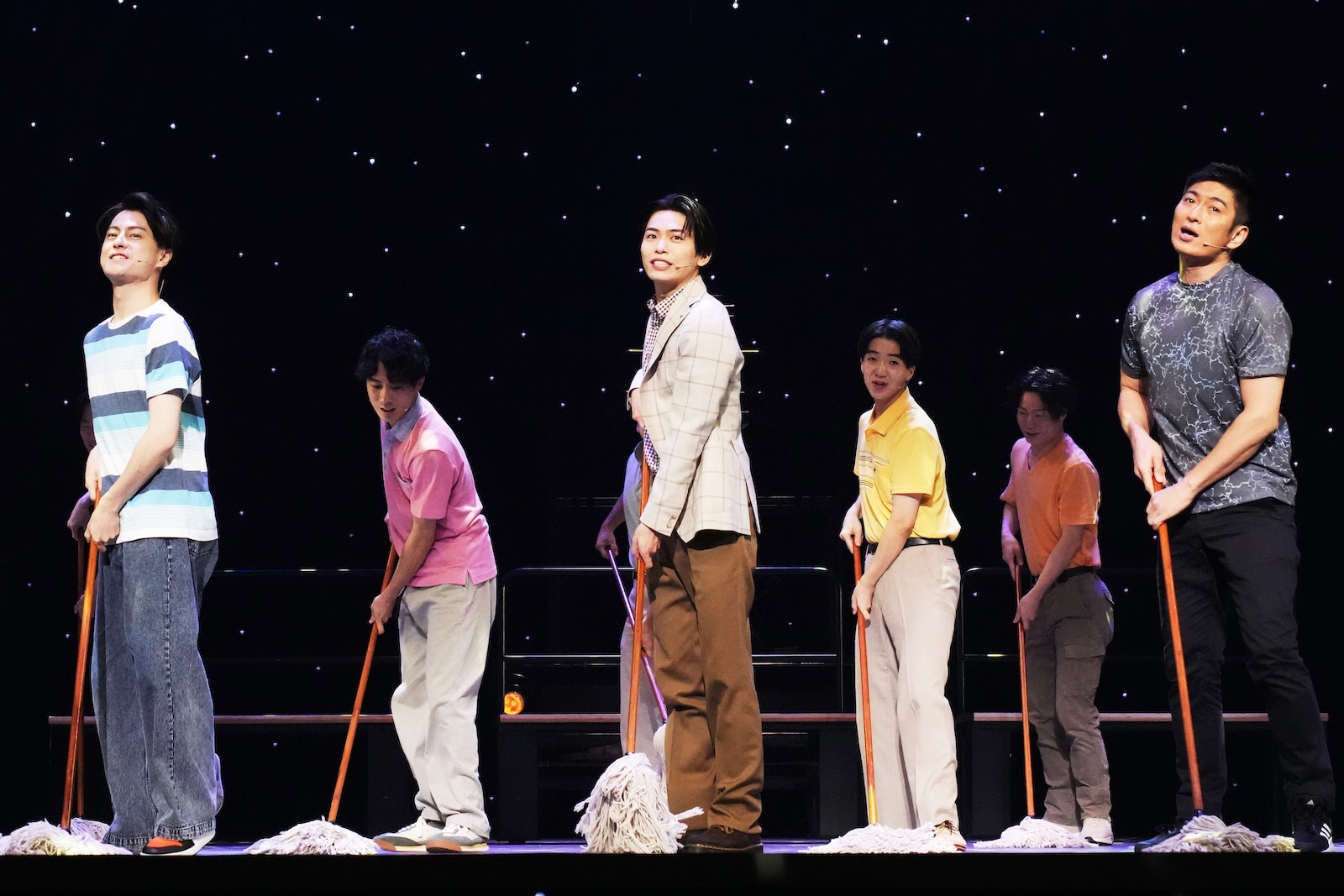 舞台『星列車で行こう』に出演する影山拓也(IMP.)、松田悟志、松村龍之介