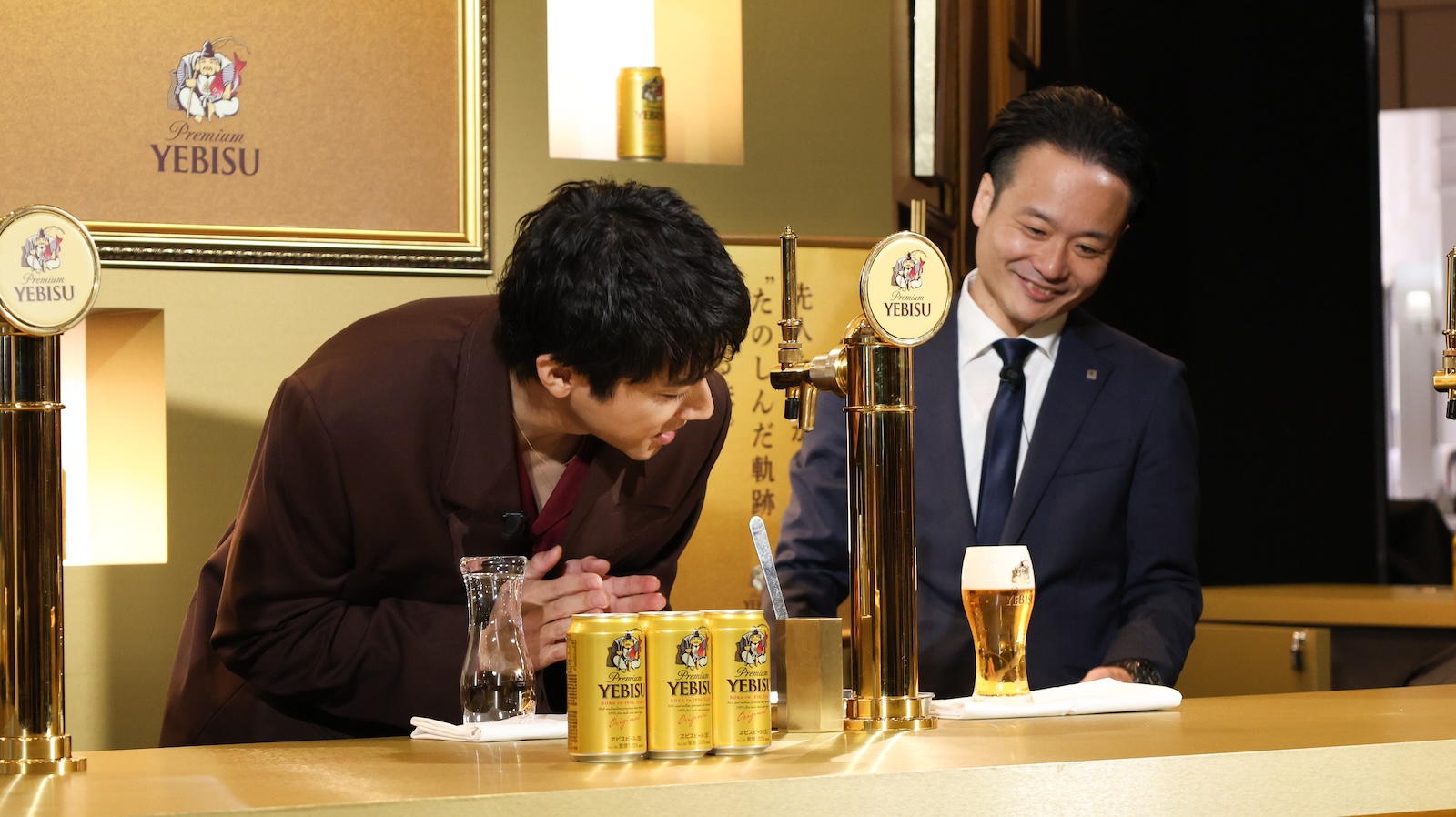 ヱビスビールの新TVCM発表会に登壇した山田裕貴