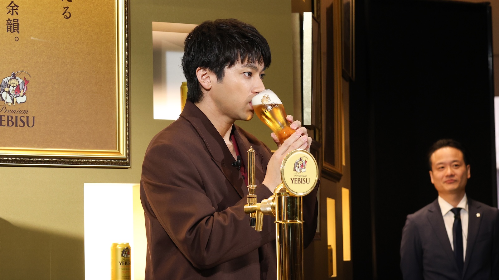ヱビスビールの新TVCM発表会に登壇した山田裕貴