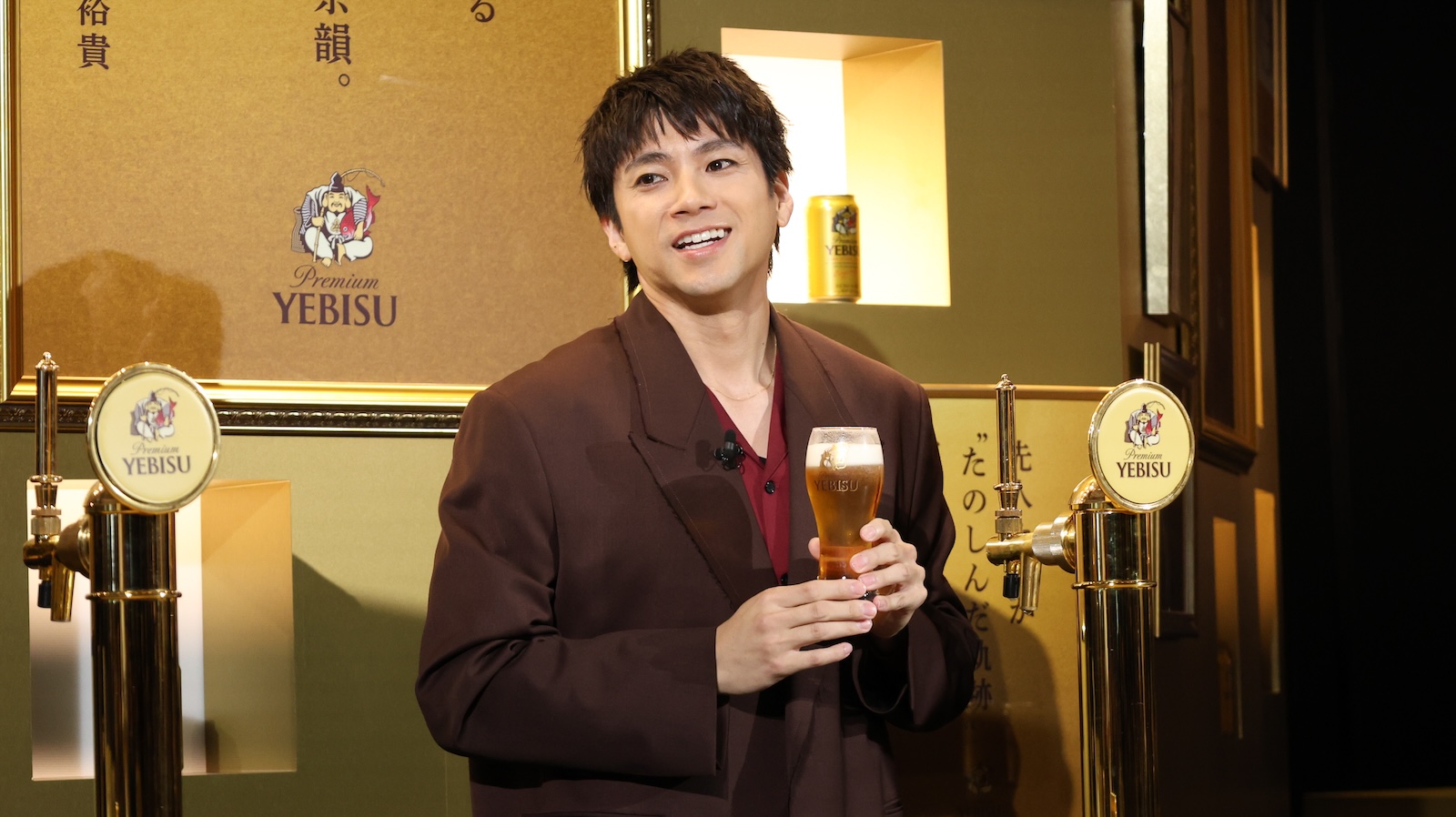 ヱビスビールの新TVCM発表会に登壇した山田裕貴