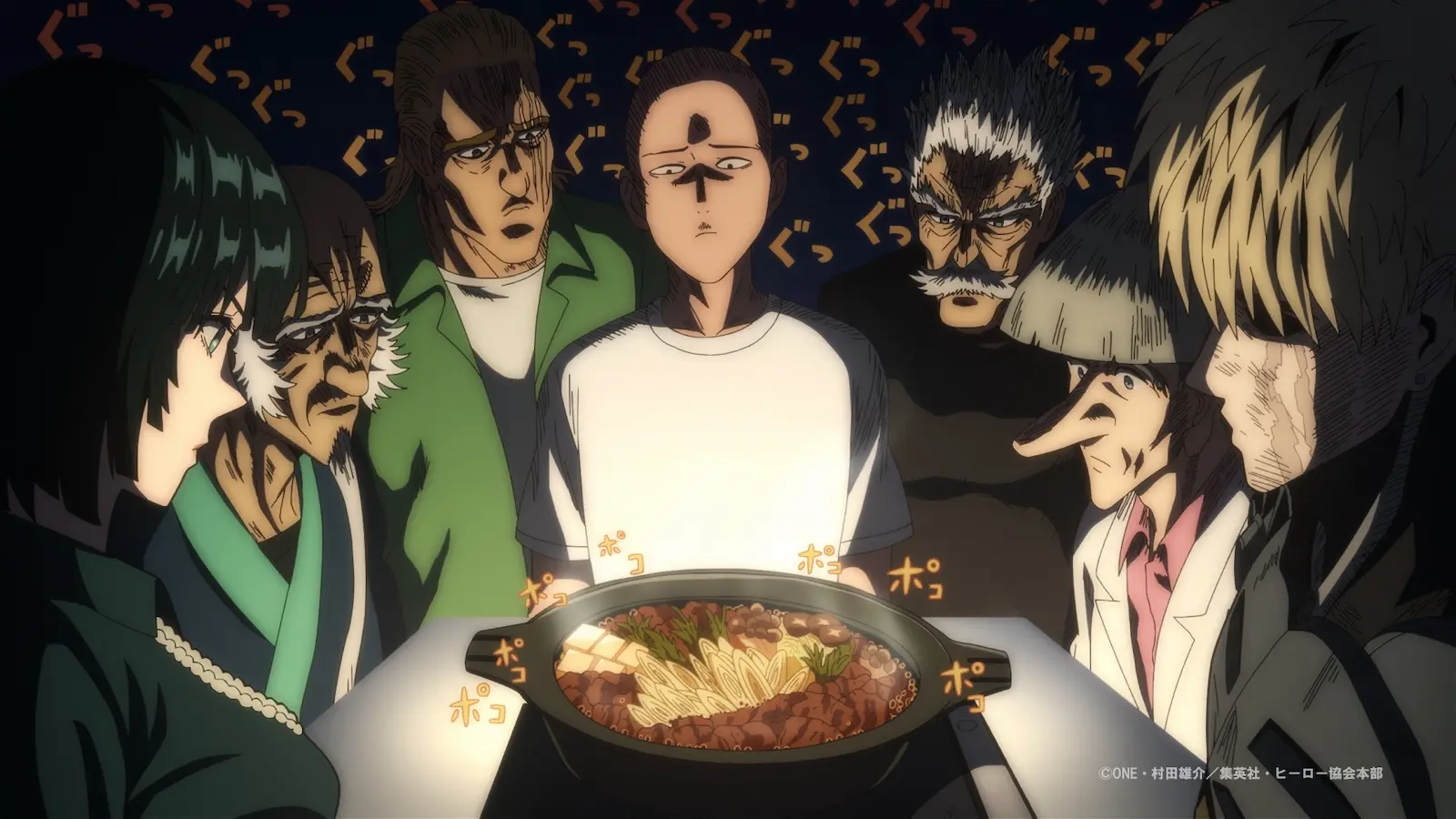 アニメ『ワンパンマン』全く楽しそうじゃない鍋パ…？ 一方、瀕死から