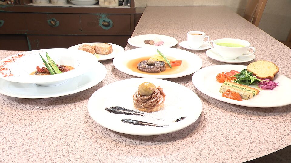 ディナーコースの写真