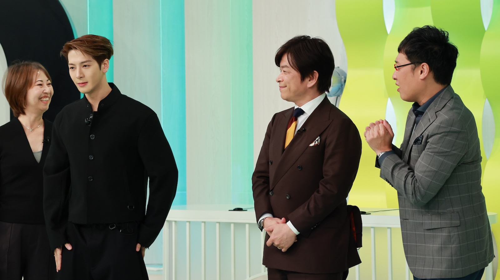 『DayDay.』に出演したジャクソン・ワン(Jackson Wang)、武田真一、山里亮太