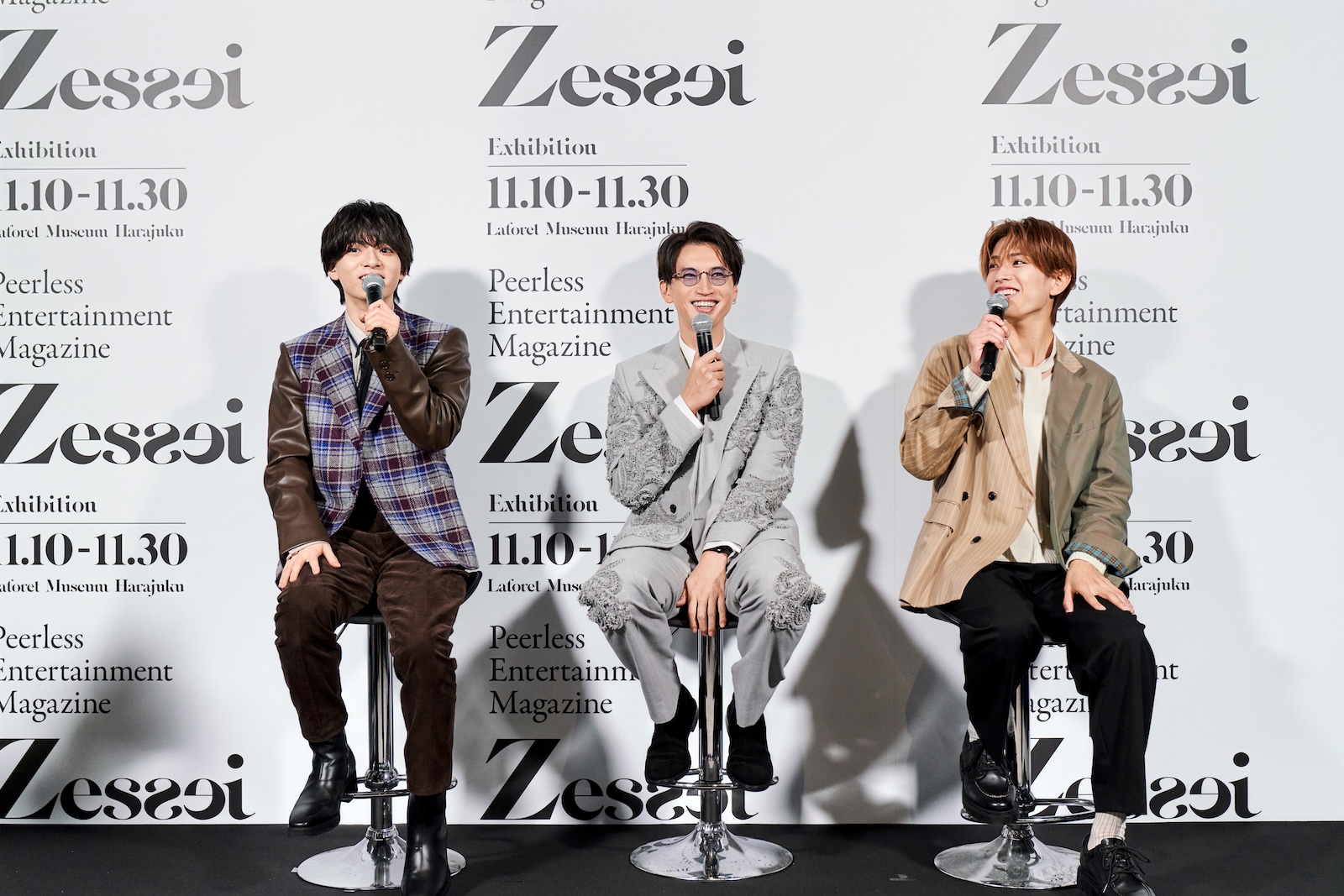 エンターテイメントマガジン『Zessei』の創刊を記念して写真展が開催。トークショーに登壇した大倉忠義(SUPER EIGHT)、深田竜生(ACEes)、西村拓哉