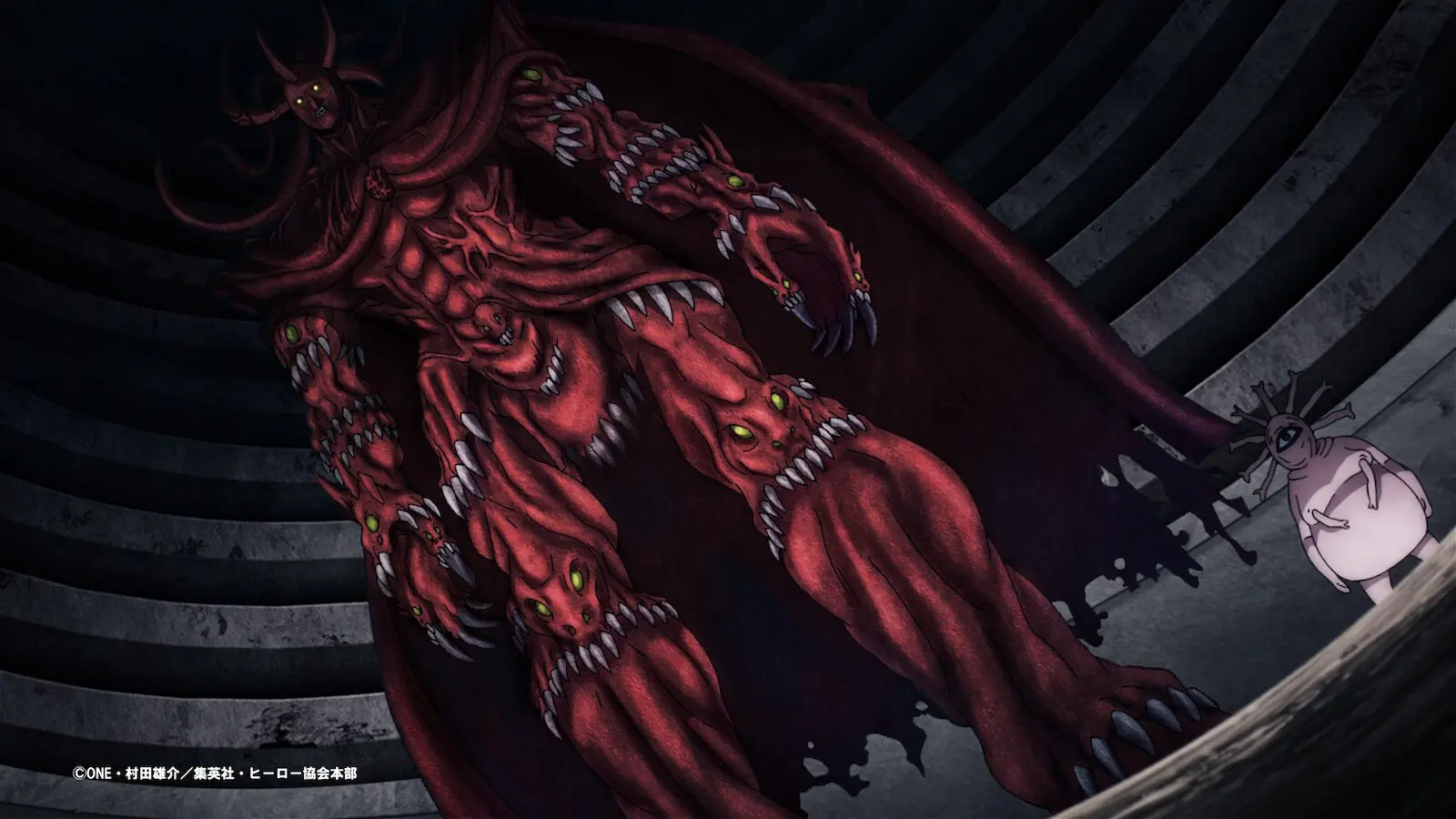 アニメ『ワンパンマン』ついに怪人王オロチがガロウ（CV.緑川光）の