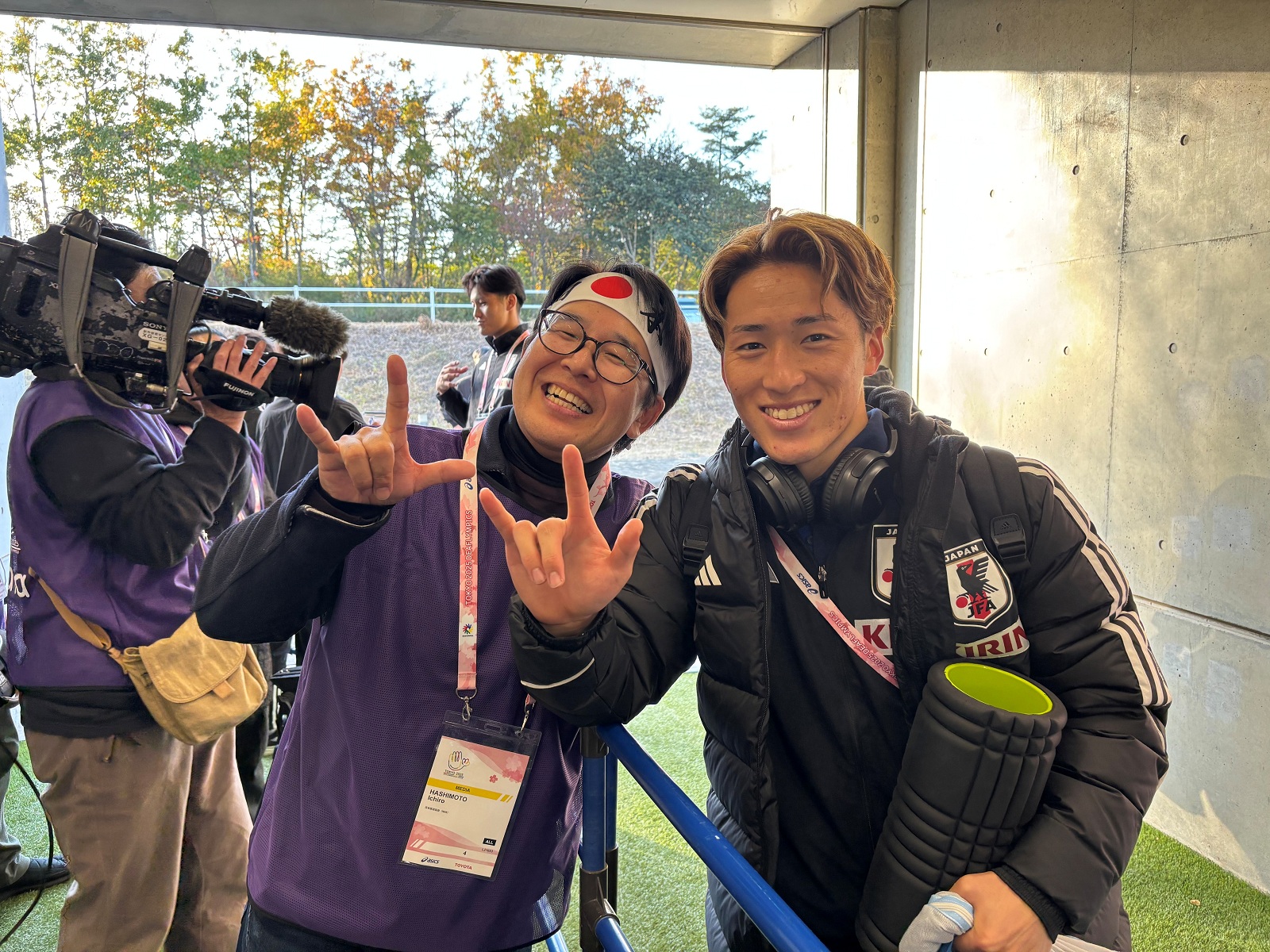 橋本一郎さん、瀧澤諒斗選手の写真