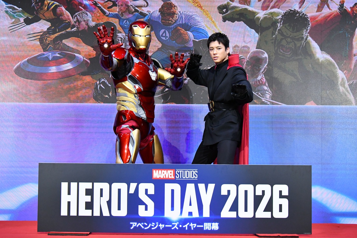 【「ヒーローの日」アベンジャーズ重大ニュース発表イベント】に登壇した山田裕貴、アイアンマン