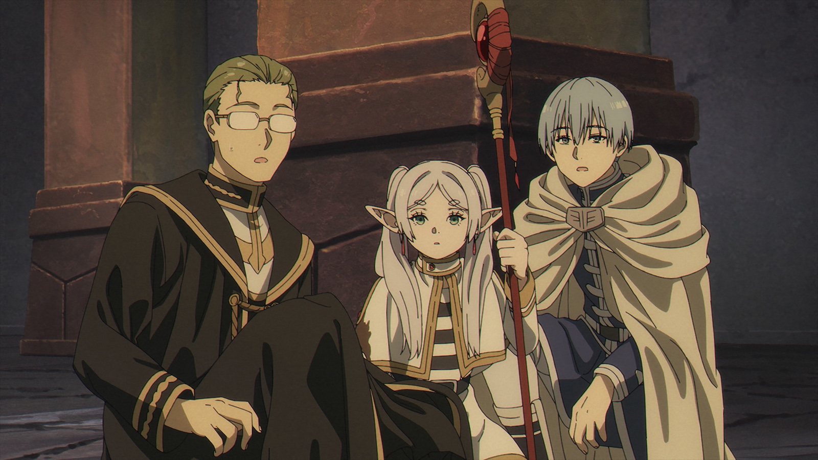 僧侶ハイター、魔法使いフリーレン、勇者ヒンメルの画像(アニメ『葬送のフリーレン』)