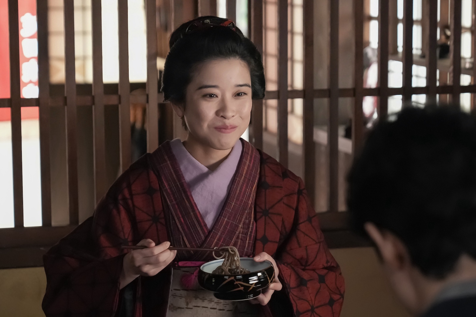 NHK朝ドラ「ばけばけ」円井わんの写真