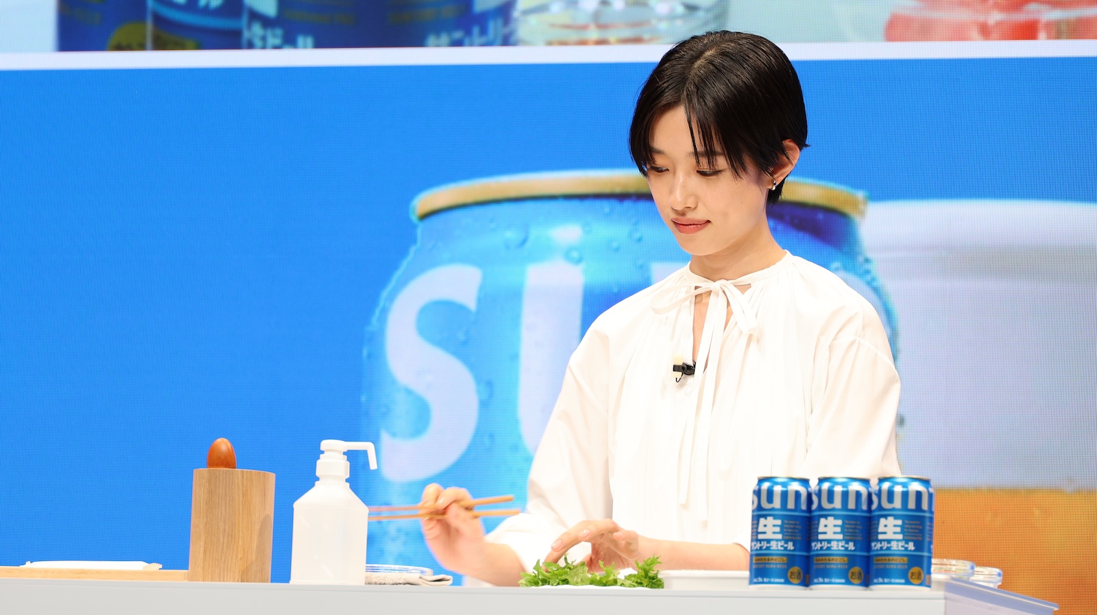 「サントリー生ビール」新CM発表会に登壇した河合優実