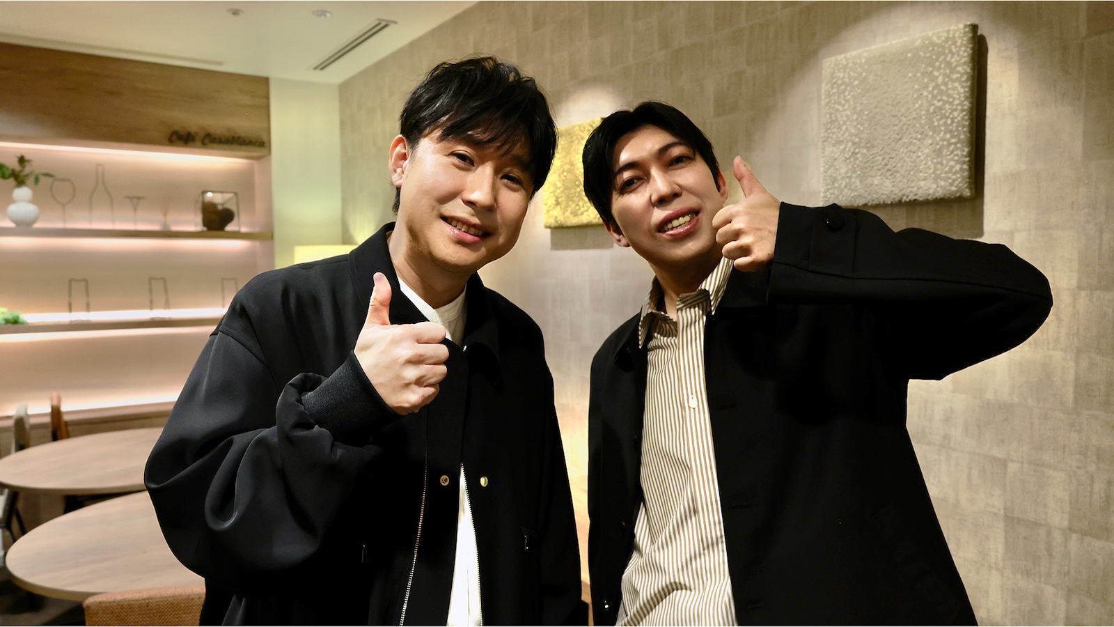 声優の鈴村健一と太田哲治の写真（アニメ『銀魂』新劇場版銀魂 -吉原大炎上-）