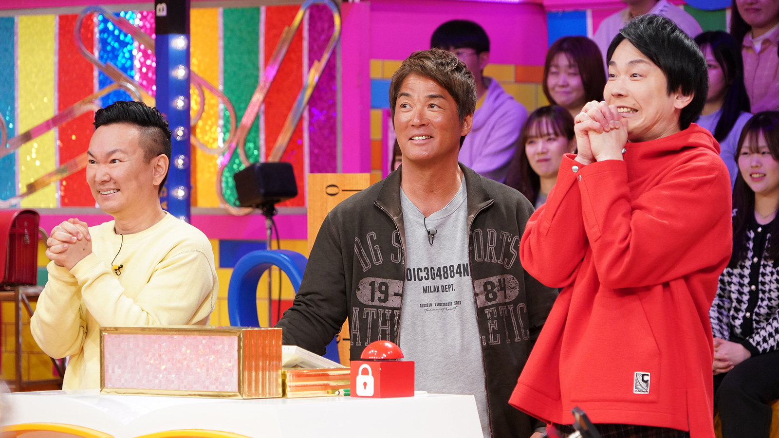 長嶋一茂とかまいたちの山内健司と濱家隆一の写真