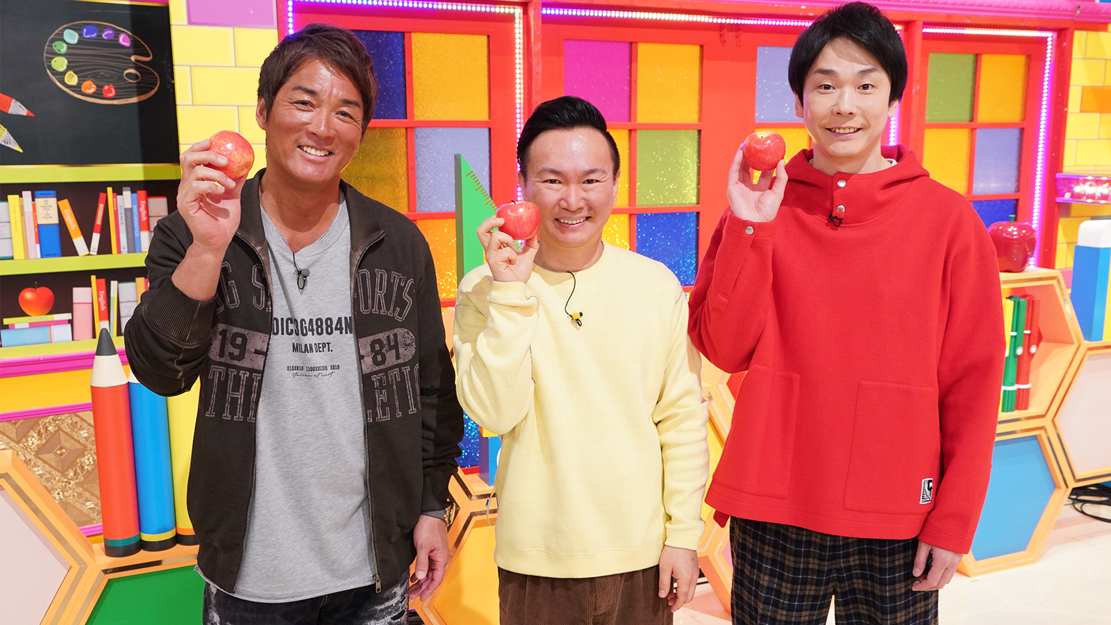 長嶋一茂とかまいたちの山内健司と濱家隆一の写真