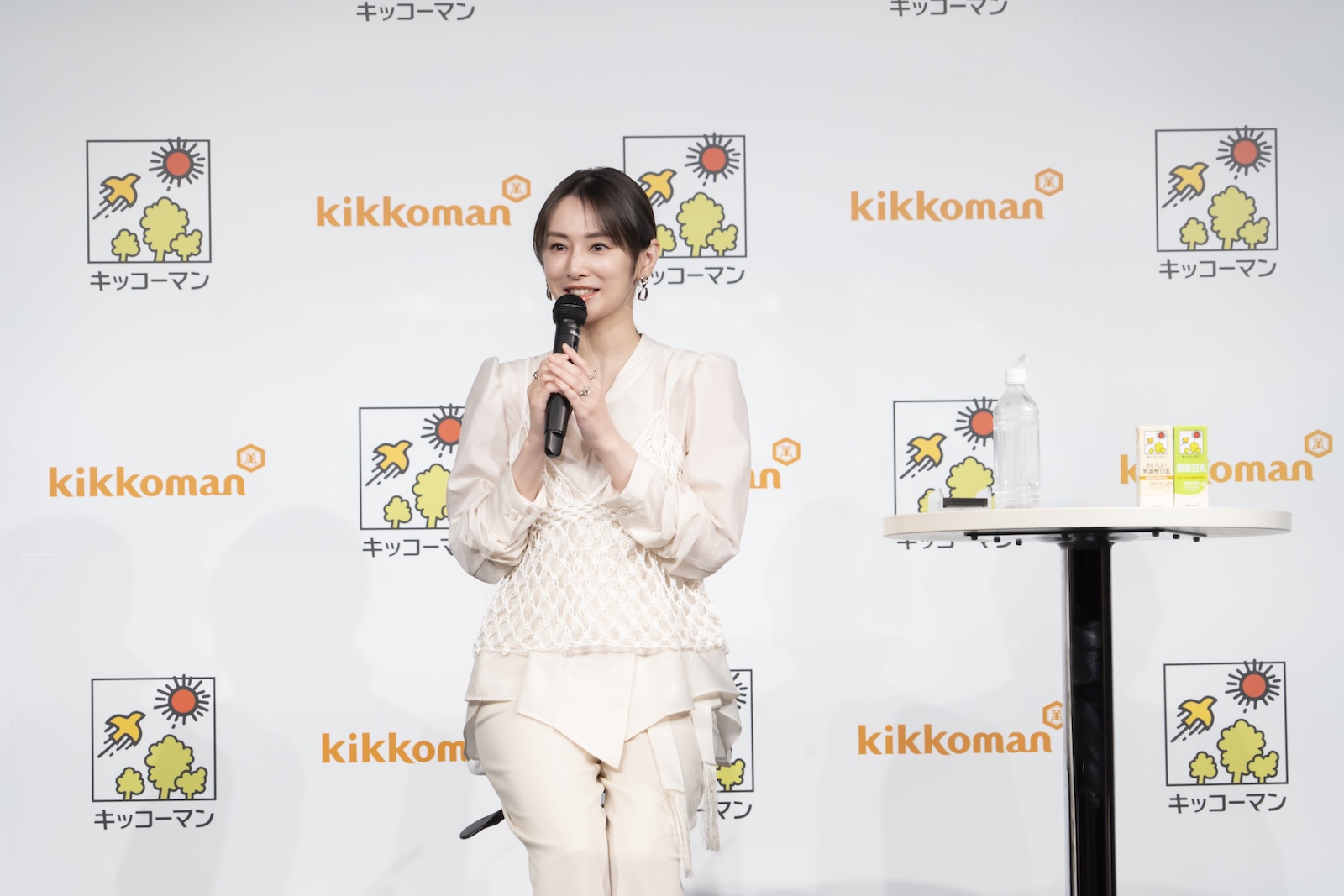 「キッコーマン豆乳 2026年度事業戦略＆新TVCM発表会」に登壇した北川景子