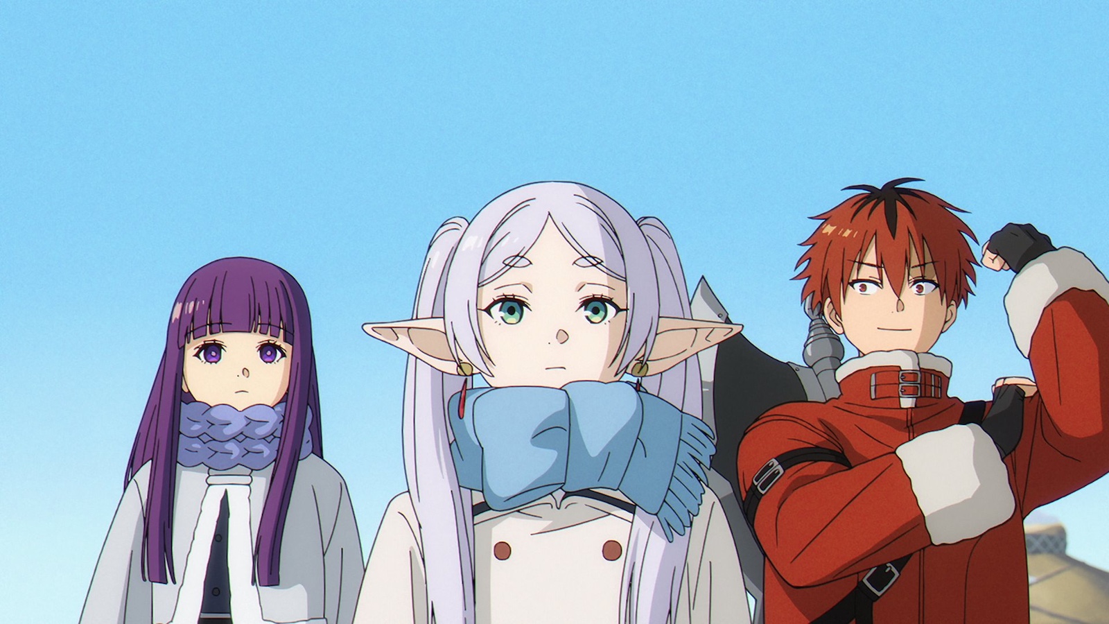 魔法使いフェルン、フリーレン、戦士シュタルクの画像（アニメ『葬送のフリーレン』第2期）