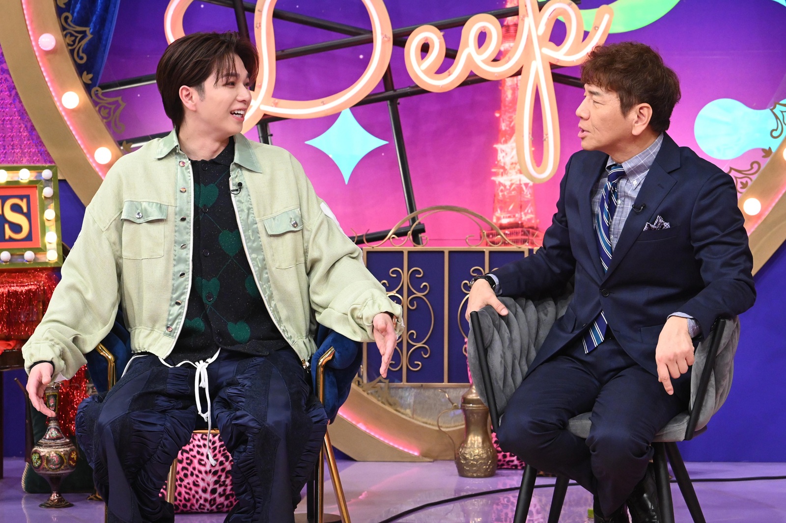 M!LKの塩崎太智と上田晋也の写真