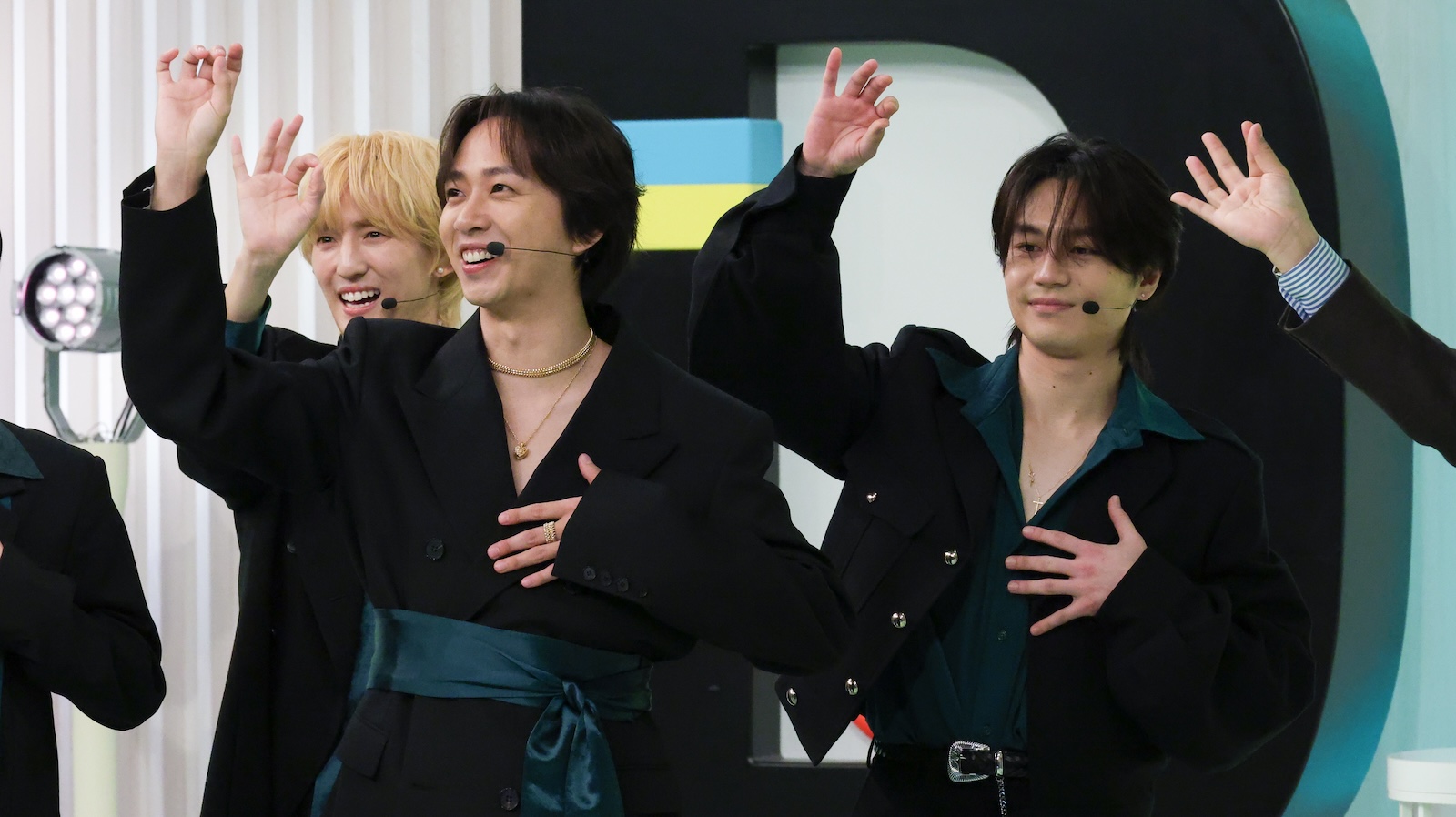  『DayDay.』に出演したTravis Japan（川島如恵留、中村海人、松田元太）