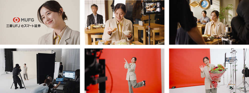 堀田真由出演の新CMメイキングの様子